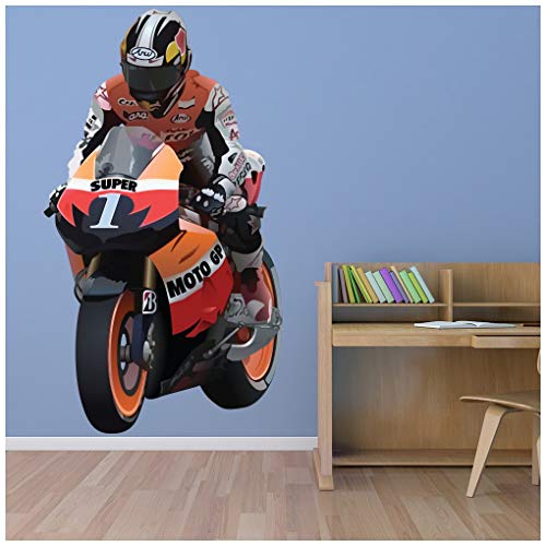 azutura Red Honda Fireblade Sticker Muraux Sports Moto Autocollant Mural Garçons Garage Décor Disponible en 8 Tailles XX-Grand Numérique