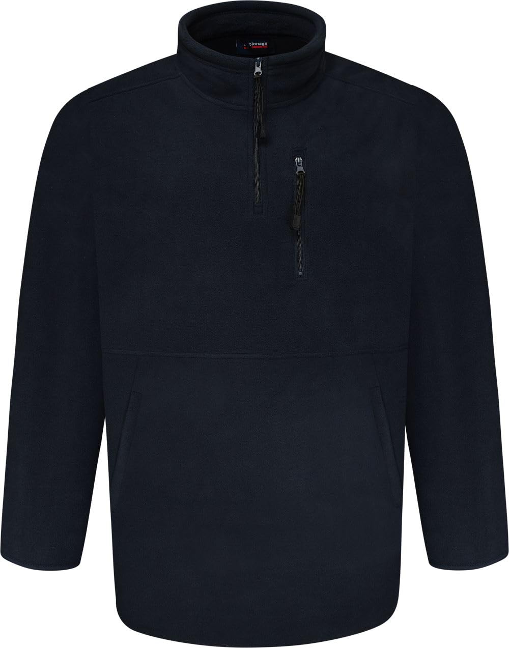 Espionage Men's Plus Size Fleece 1/4 Zip Jacket 2XL To 8XL in Navy in 7XL