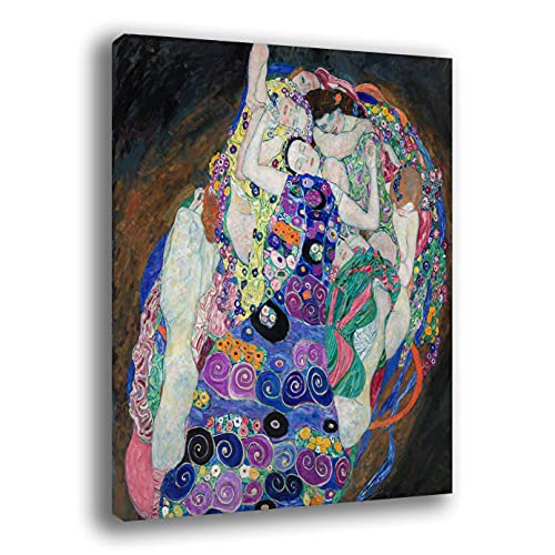 Printerland Quadro moderno Stile KLIMT Vergine Stampa su Tela Canvas Quadri Moderni arte moderna Arredo Cucina Salotto Soggiorno Camera da letto (50x70)