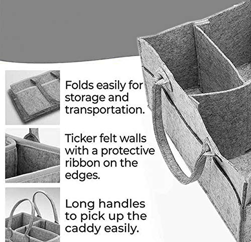 Baby Diaper Caddy Organizer, Cestino Portaoggetti