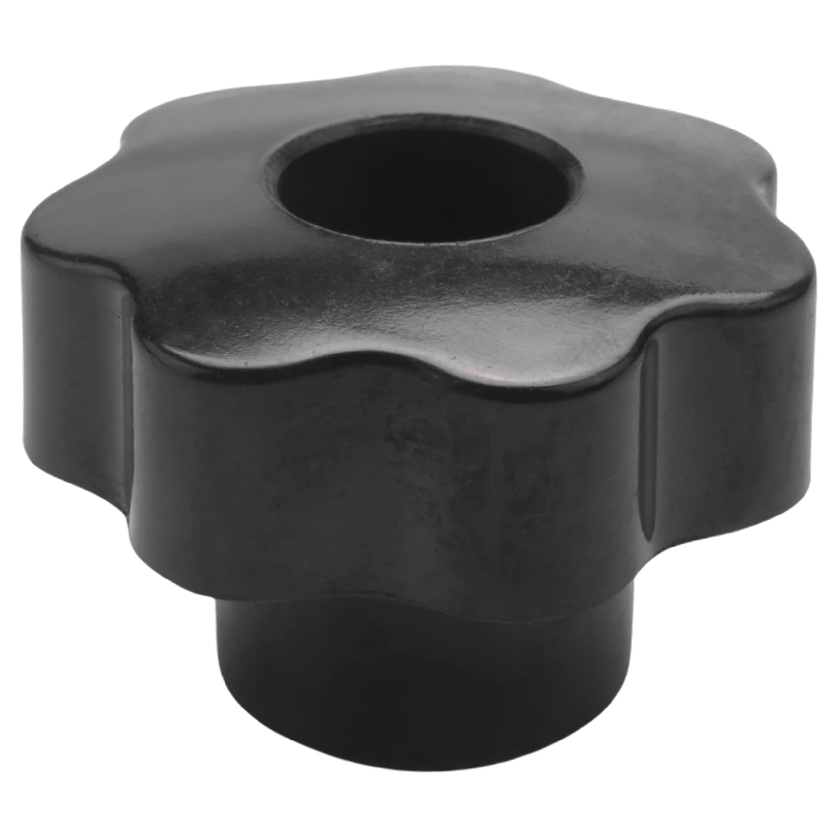 M10 10mm Dia Thread Black Plastic Star Clamp Knob Handle
