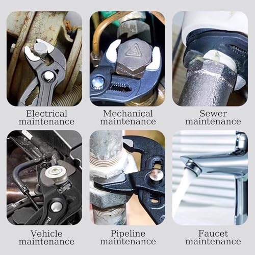 VINSPIRE Water Pump Pliers, 200mm Pliers Wrench, Max Jaw 68mm (Double), 35mm (Single),Quick Multi-Function Adjustable Wrench, for Home Repair, Gripping, Nuts, Bolts, Pipe & Fittings 5 VINSPIRE Water Pump Pliers, 200mm Pliers Wrench, Max Jaw 68mm (Double), 35mm (Single),Quick Multi-Function Adjustable Wrench, for Home Repair, Gripping, Nuts, Bolts, Pipe & Fittings - Image 5
