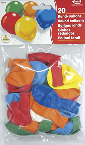 Preisvergleich Produktbild Luftballon - rund, sortiert, 20 Stück