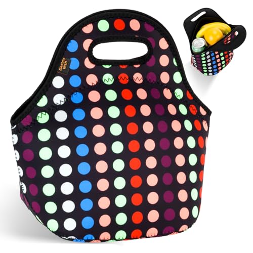 Desing Wish Bolsa Termica Porta Alimentos Mujer Hombres Neopreno Porta Bolsa Comida Trabajo Bolsa Merienda Fiambrera Bolsas Termicas Almuerzo Saco Termico Isotermica Portatil Lunch Bag Lonchera Picnic