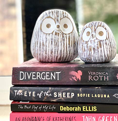 image for Huey House Chubby Night Owl Decor Statue Sculpture, Bookshelf Decor Ac