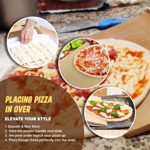 Personalized Bamboo Pizza Peel, Initial and name pizza co., Measures 23 1/2
