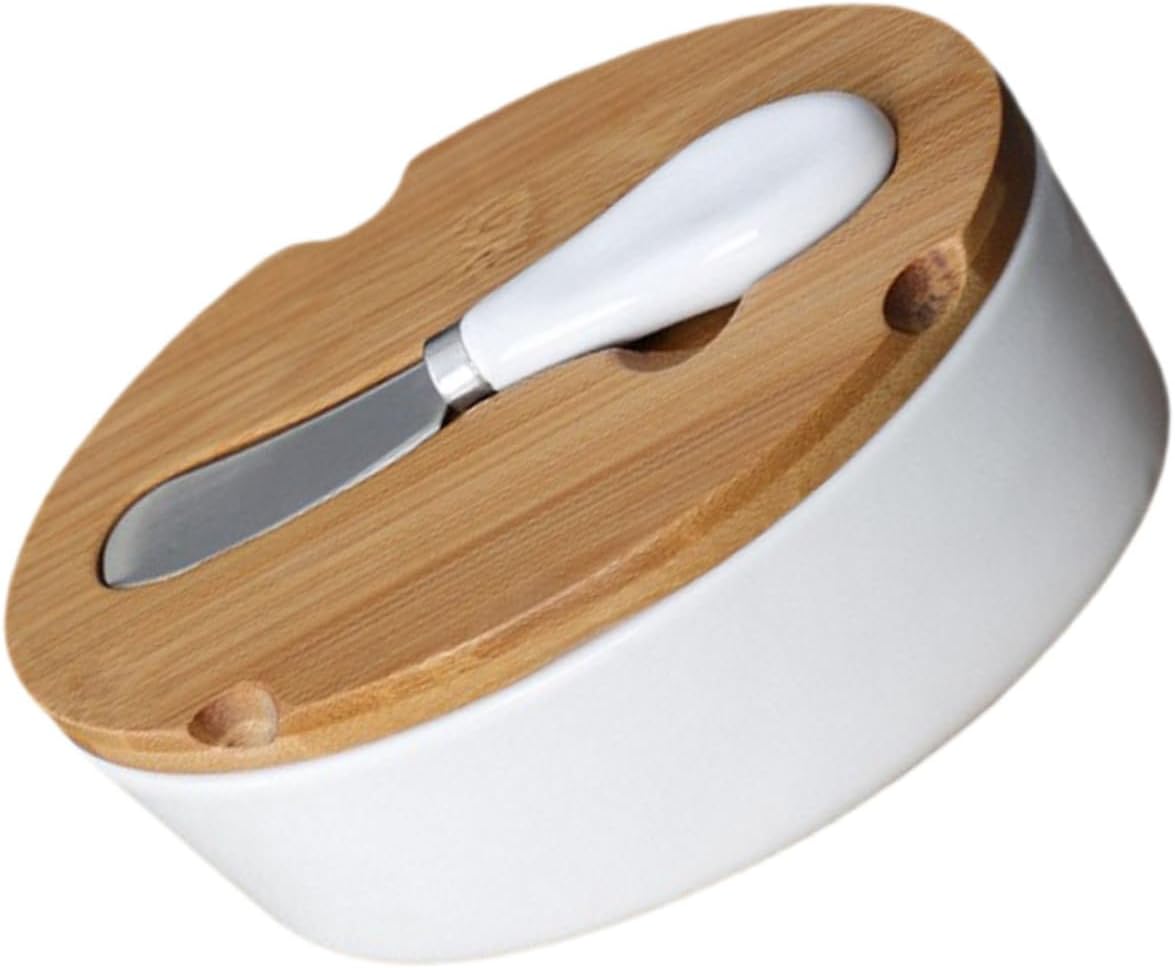 Ceramic Butter Dish with Lid and Cover Set Butter Slicer and Cheese Container for Kitchen Tableware Nordic Style for Home Dining