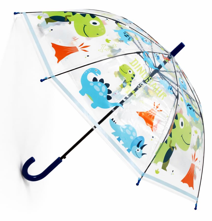 Image of Rainbow Smiling Sun Umbrellas Children Magic Cloud Transparent, See through Dome Umbrella for Children, Umbrella for Girls and Boys, Umbrella for Kids