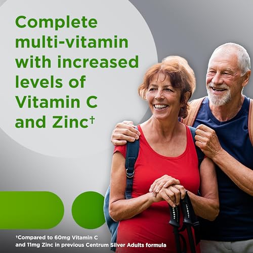 Centrum Silver Multivitamin for Adults 50 Plus, Multivitamin/Multimineral Supplement, Vitamin D3, B Vitamins, Gluten Free, Non-GMO Ingredients, Supports Memory and Cognition in Older Adults - 220 Ct - Image 3