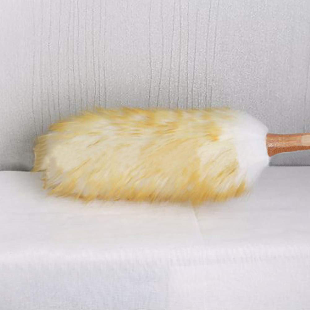 Yuly Spolverino In Lana D'Agnello Telescopico – Asta In Acciaio Inox Da 55 A 126 Cm, Antistatico, Per Pulizie Domestiche E Auto - 2