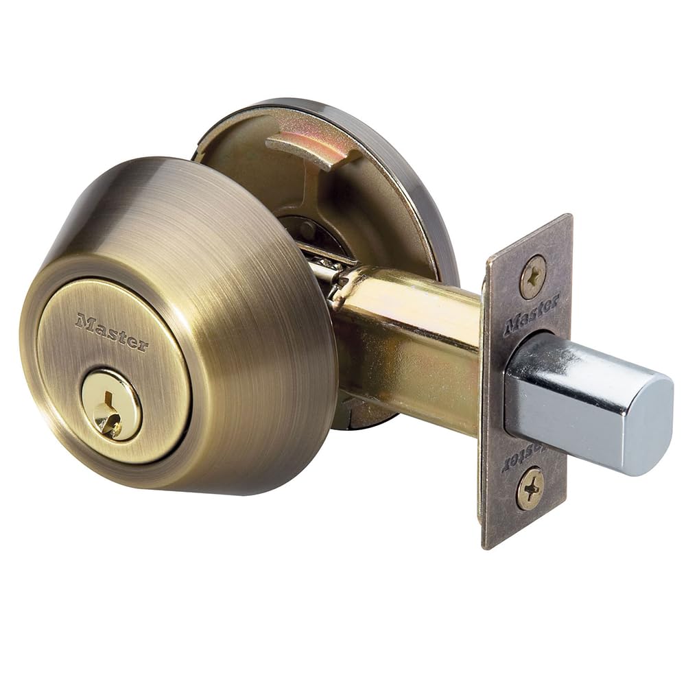 Master Lock DSO0605 Deadbolt, Antique Brass