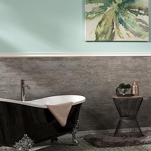 Palisade Interlocking Vinyl Waterproof Wall/Backsplash Tiles For Kitchen Or Bathroom In Adobe Drift (4.5X11 In. Sample) #TOP1