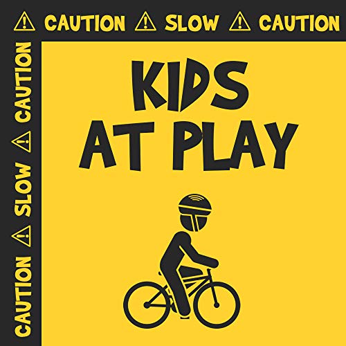 Teardrop Banner Flag Safety Sign with Fiberglass Poles and Weighted Base for Yards and Driveways -"Kids at Play", Yellow, 2 Pack by Essentially Yours - Image 9