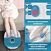 Pediluvio Massaggiatore Piedi Pieghevole, Massaggio ai Piedi con Telecomando e Riscaldamento, Bolle, Pietra Pomice, Infrarossi e Timer, 16 Palline per Agopressione, Temperatura Regolabile, Blu