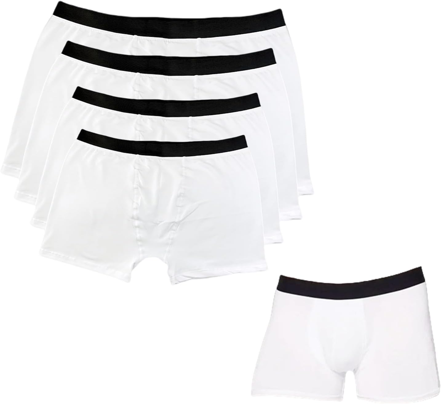 Sublimation Men Boxer Briefs Blank Polyester White Underwear for Men 4 Packs - Image 4