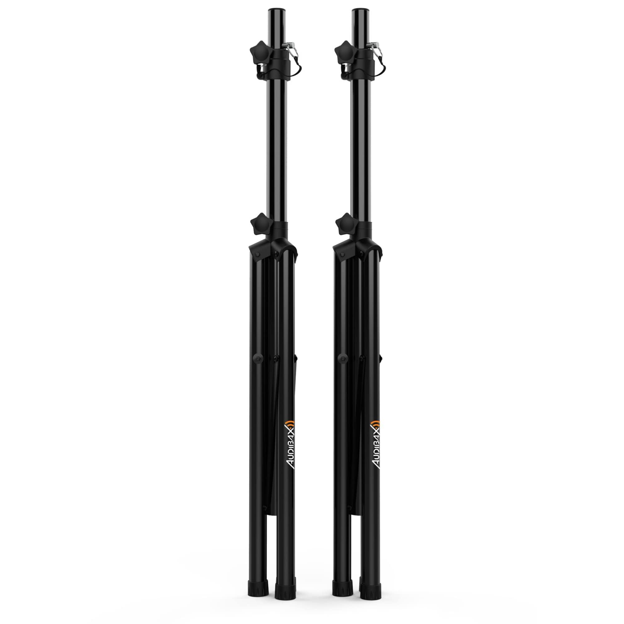 Audibax Neo 130 - Support Professionnel pour Haut-Parleurs - Paire de Trépied pour haut-Parleurs - Sac de transport Inclus - Trépieds Extensible - Hauteur Réglable de 120 à 180 cm - Poid Maximum 30 kg