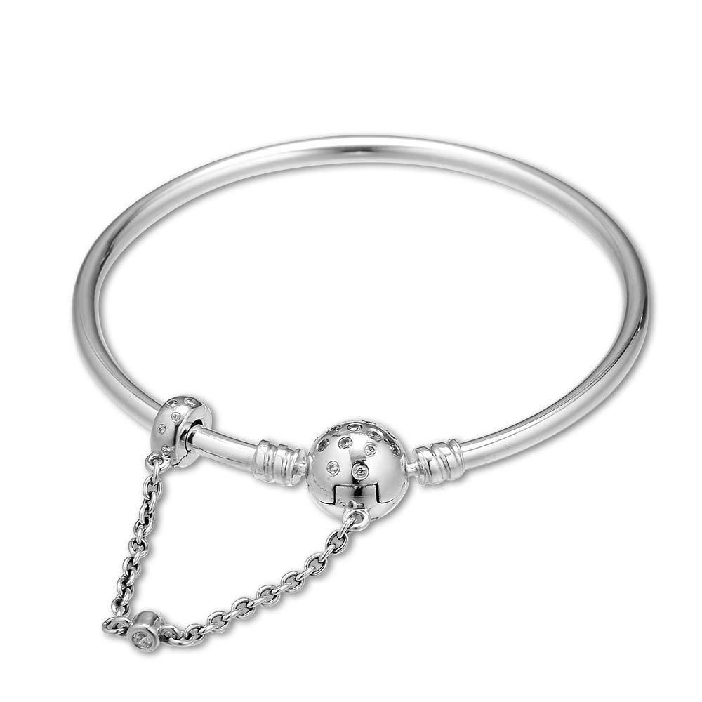 Bracelet de mode en argent 925 véritable style DIY compatible avec charms