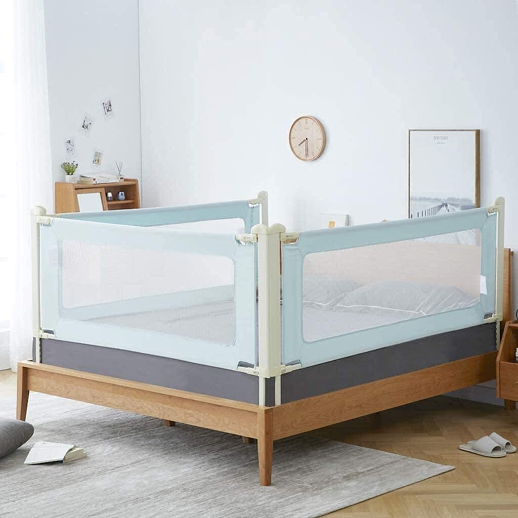 Box per Bambini Protezione per Bambini Guide di Sicurezza a Doppio Pulsante Sollevamento Verticale Letto Guardrail Recinzione per Culla Anti-Caduta Anti-collisione Giocattolo Anti-