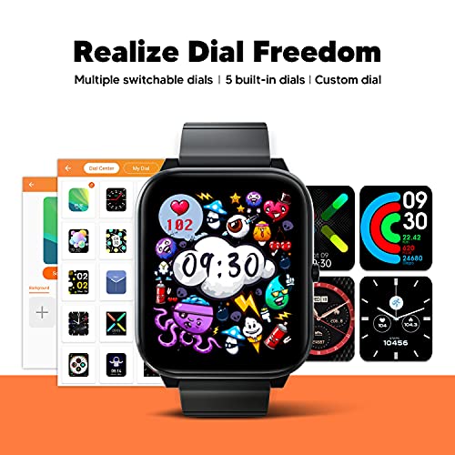 Smart Watch Fitness Tracker mit Herzfrequenzmesser Fit Bitwatches Damen Sportuhr Elegant Lets Fit Smartwatch für Männer Frauen für Android iOS-Schwarz - Image 6