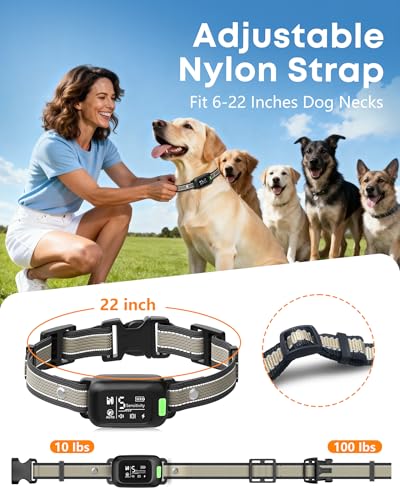 Delupet 2-in-1 Dog Bark & Shock Collar – 4500FT Dog Training Collar with Remote, 3 Training Modes & LED Light, IPX8 Waterproof E Collars with Anti-Barking for Small Medium Large Dog (Titanium) - Image 7