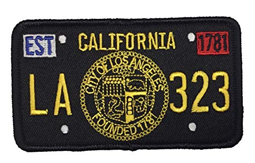 City of Los Angeles California License Plate 323 Patch