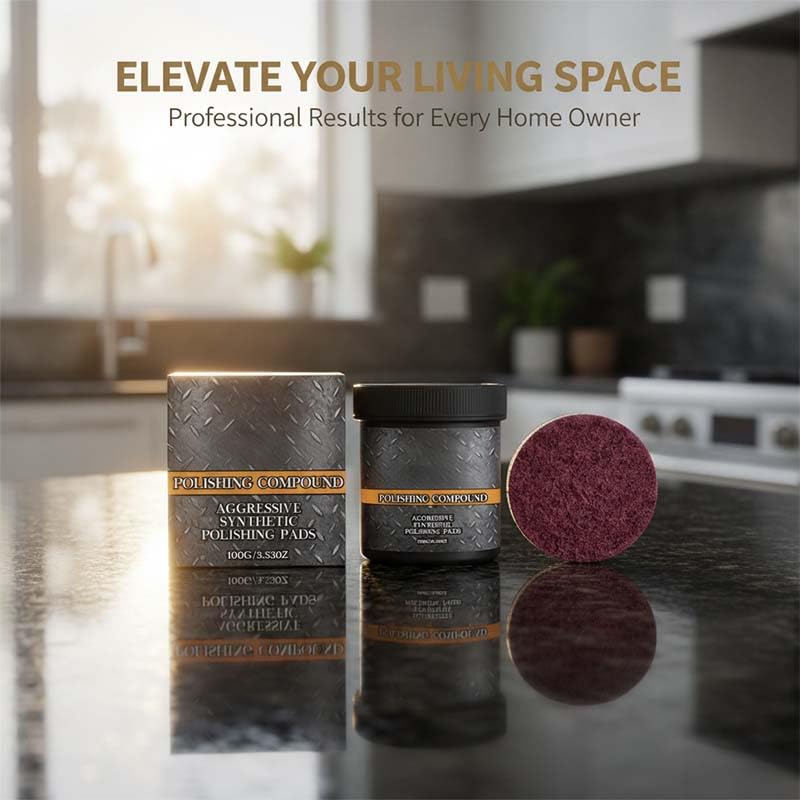 Image of Surface Polishing Compound with Pad Multi Surface Polish 100g*2 | Easy Hand Application, Smooth White Paste, Circular Buffing, Suitable for Metal Marble Ceramic & Painted Surfaces