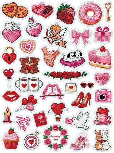 DIAMONDOUBLE Diamond Art Stickers Kit Gem Sticker Set for Creative DIY Crafts Easy 3-Step Diamond Art Kits for Beginners & Adults Waterproof Decorative Stickers for Bottles Journals & Gifts