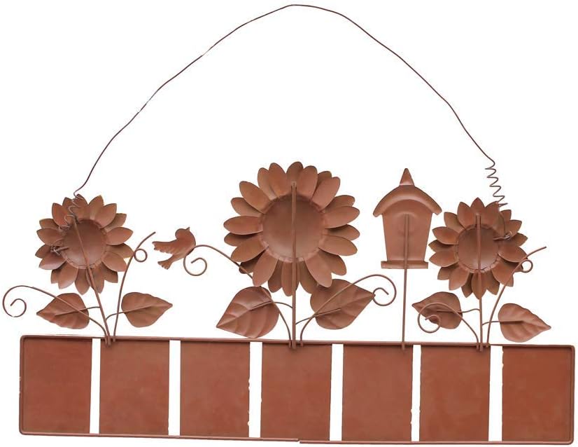 Large Vintage Metal Hanging Watering Can Design with Sunflower Wecome Sign Wall Front Door Garden Kitchen Patio Decoration Sunflower Door Wreaths