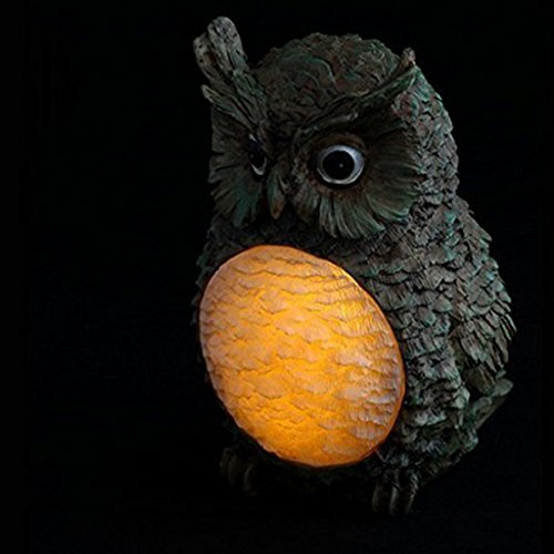 gazechimp Solar Powered Decorative Garden Ornament Animal Birds Caminho Coruja LED Light