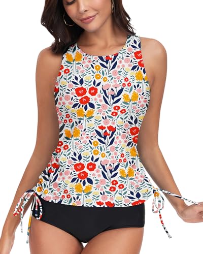 WOWENY Womens Swim Tankini Tops Only Racerback Bathing...