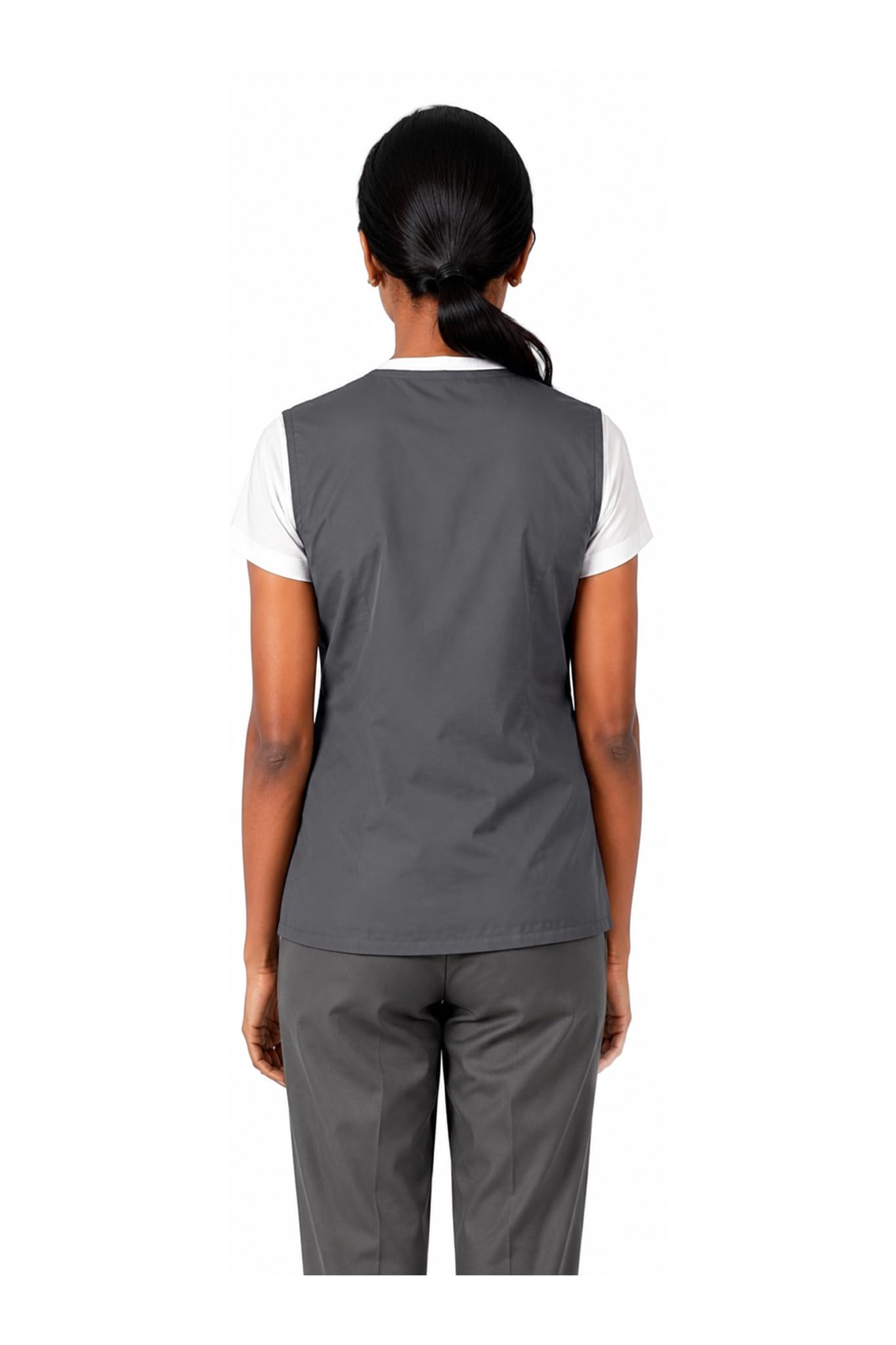 UNIFORM CRAFT Support Staff Vest Female | Ideal for House Keeping, Support Staff, Hospitality, and Front Desk Attendants | XL, Grey 2