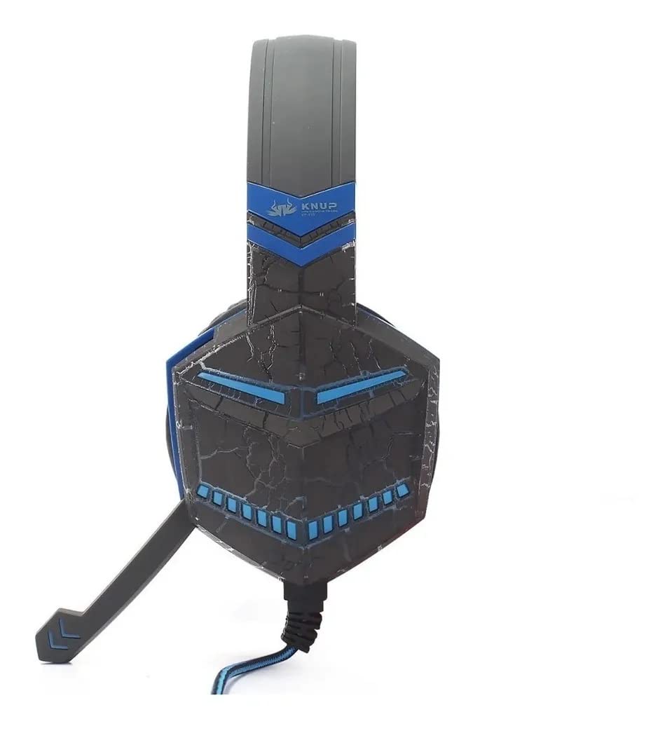 FONE DE OUVIDO HEADSET GAMER COM MICROFONE P3 KP-433 - AZUL
