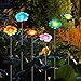 EiGreen 6 Pack Solar Garden Lights Outdoor Decor,Stake Yard Figurine Colorful Flower Light, Housewarming Ornament for Patio, Lawn, Yard, Pathway (Art Deco)
