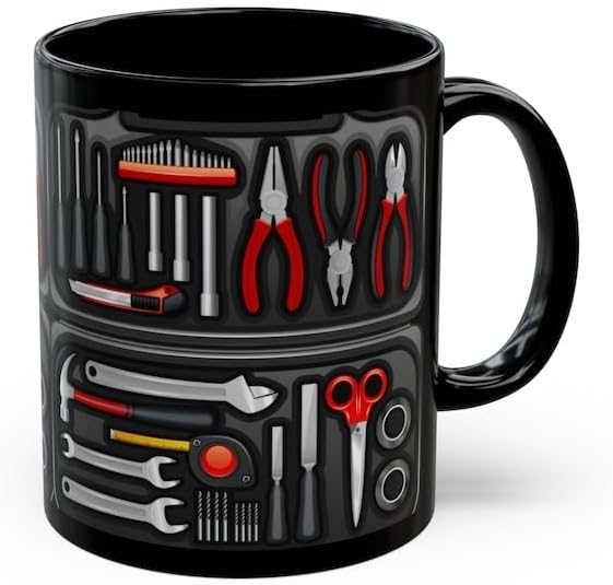 Mechanic Toolbox Set Ceramic Mug, Wrench Mug, Auto Mechanic Gifts, Car Mechanics, Handyman Tool Gifts For Dad, Gift For Son, Garage Mugs, Tool Chest Coffee Mugs, Gift For Men Family Friend 6
