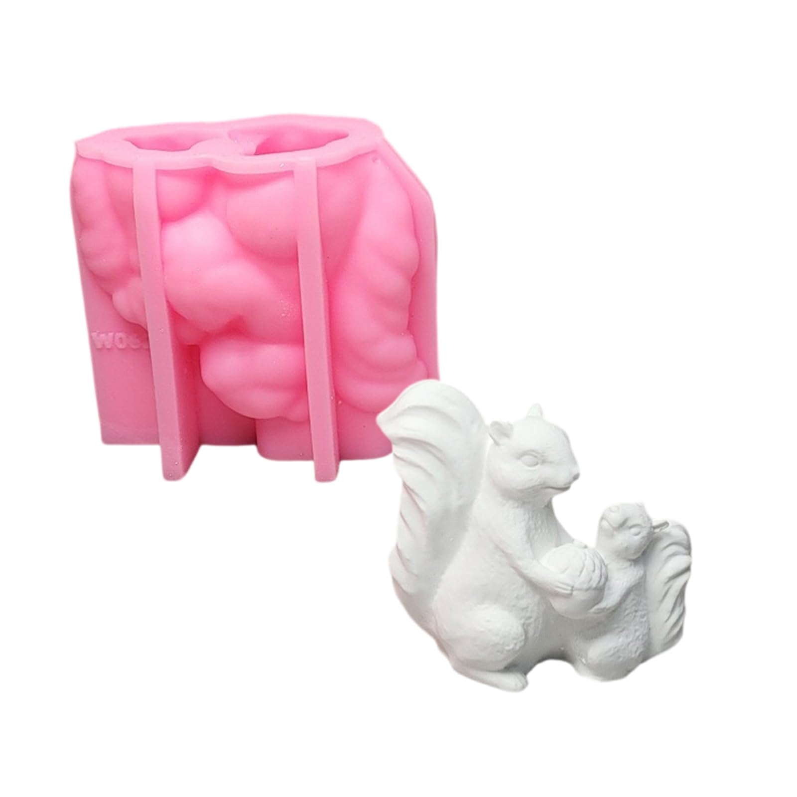 Xjdzineq 3D Squirrels Animal Figurine Silicone Molds for Soap Making Gypsum Decoration Cement Clay Silicone Molds Craft Mold