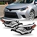 For 2014 2015 2016 Toyota Corolla E170 Black Housing Build-In LED Proejector Headlight Lamp Assembly