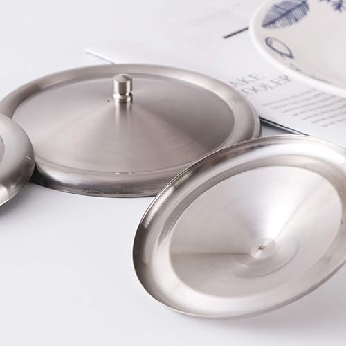 Miniatura 4 de 2 tapas de taza de acero inoxidable para bebidas, tapas de taza caliente, cubierta duradera para taza de café, cocina en el hogar, 2 unidades