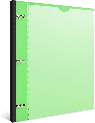 Miniatura 31 de INFUN Carpeta telescópica de 3 anillos de 1 pulgada, 4 unidades, carpeta redonda flexible con cubierta frontal personalizable y bolsillo