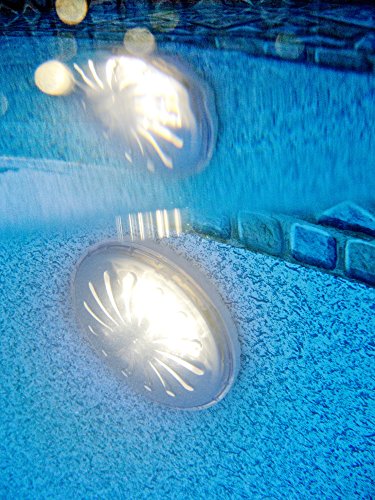 Gre PLED2 - Proiettore LED per Piscina Fuori Terra in Acciaio, Bianco, 0.8 W, 2 unità