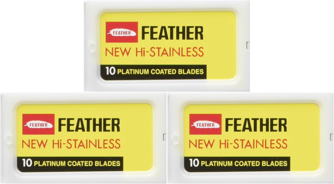 Feather - 30 cuchillas de afeitar de doble hilo