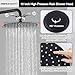 RBROHANT Outdoor Shower, Wall Mount Outdoor Shower Kit, Outside Shower Faucet with Height Adjustable Rain Shower Head and Handheld, Exposed Shower System for Yard, Wall Mounted, Matte Black, JK0145