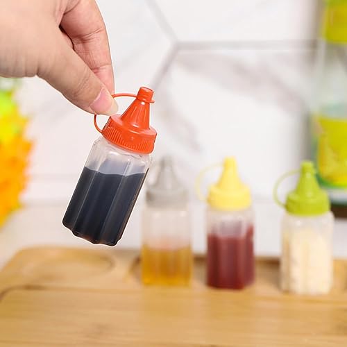 Miniatura 3 de 8 botellas para apretar mini botellas de 1 onza ketchup condimento mini botella de salsa botella de miel mostaza ensalada aderezo salsa Bento caja