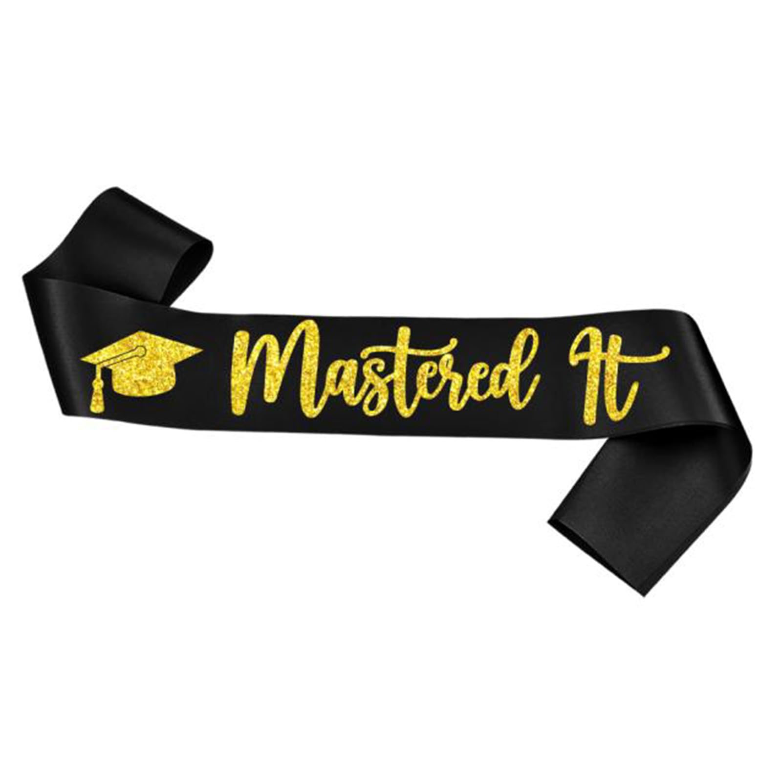 Mastered it Sash, Black Congrats Grad Sash Class of 2026 Senior Graduation Sash for Graduation Party Supplies Masters Graduation Gifts