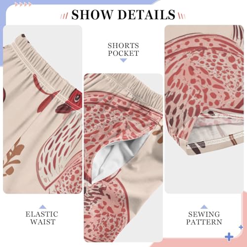 ZZXXB Turkey Leaves Boys Long Pants Soft Trousers Elastic Waist Kids Lounge Bottoms with Pockets S-XL4