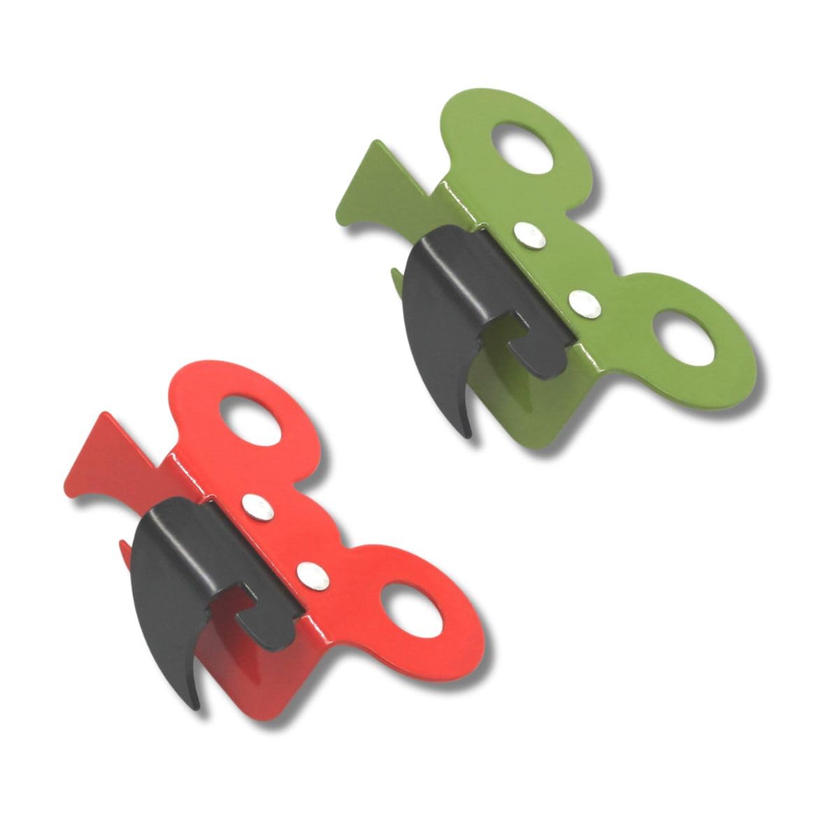 Fackelmann 00888 Ouvre-​boîte Manuel, ouvre-​boîte Presto, ouvre-​boîte 2 en 1 ouvre-​boîtes Manuel, ouvre-​boîtes Papillon, Acier Inoxydable, Rouge, Vert, 7,​3 x 4,​5 x 2,​5 cm