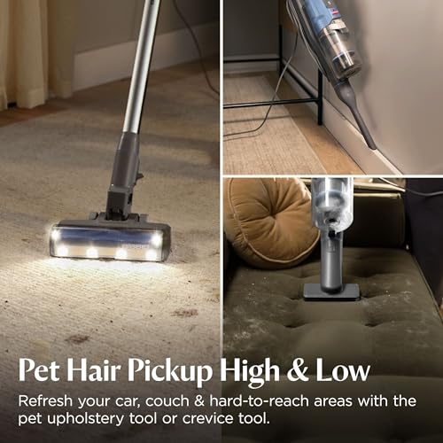 Image of Bissell PowerClean FurFinder Corded Stick Vacuum | Pet Hair | LED Headlights | Tangle-Free Brush Roll | HEPA Sealed | 30-Foot Cord | Converts to Handheld | Self-Standing | 4282K