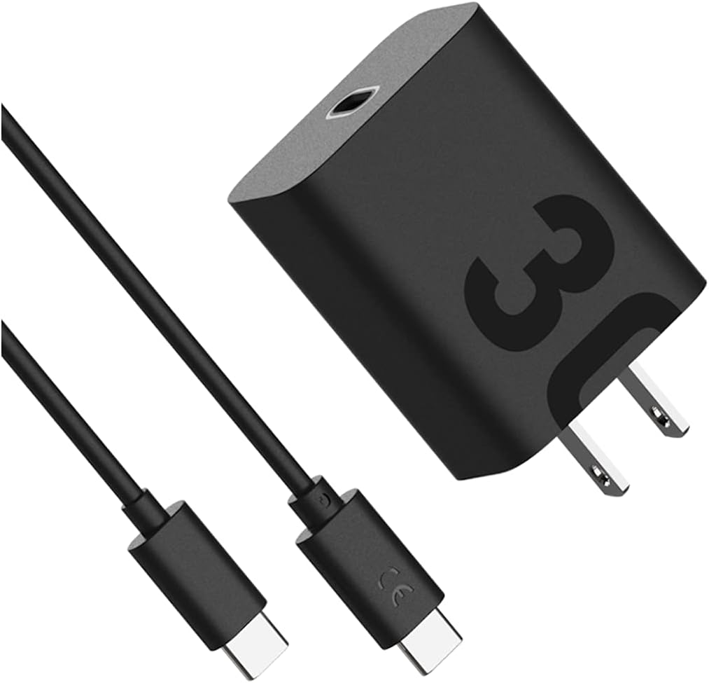Motorola TurboPower 30 Charger with 1m USB-C to USB-C Cable for Moto G 2025/2026, Moto G Power 2024/2025/2026, G Stylus 5G 2024, Motorola Razr+ 2023/2024, Razr 2023/2024/2025
