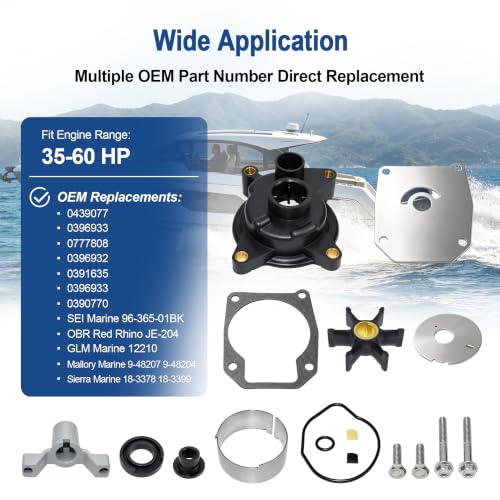Image of MARKGOO Water Pump Repair Kit 439077 Fits Johnson Evinrude 35-60HP Outboard