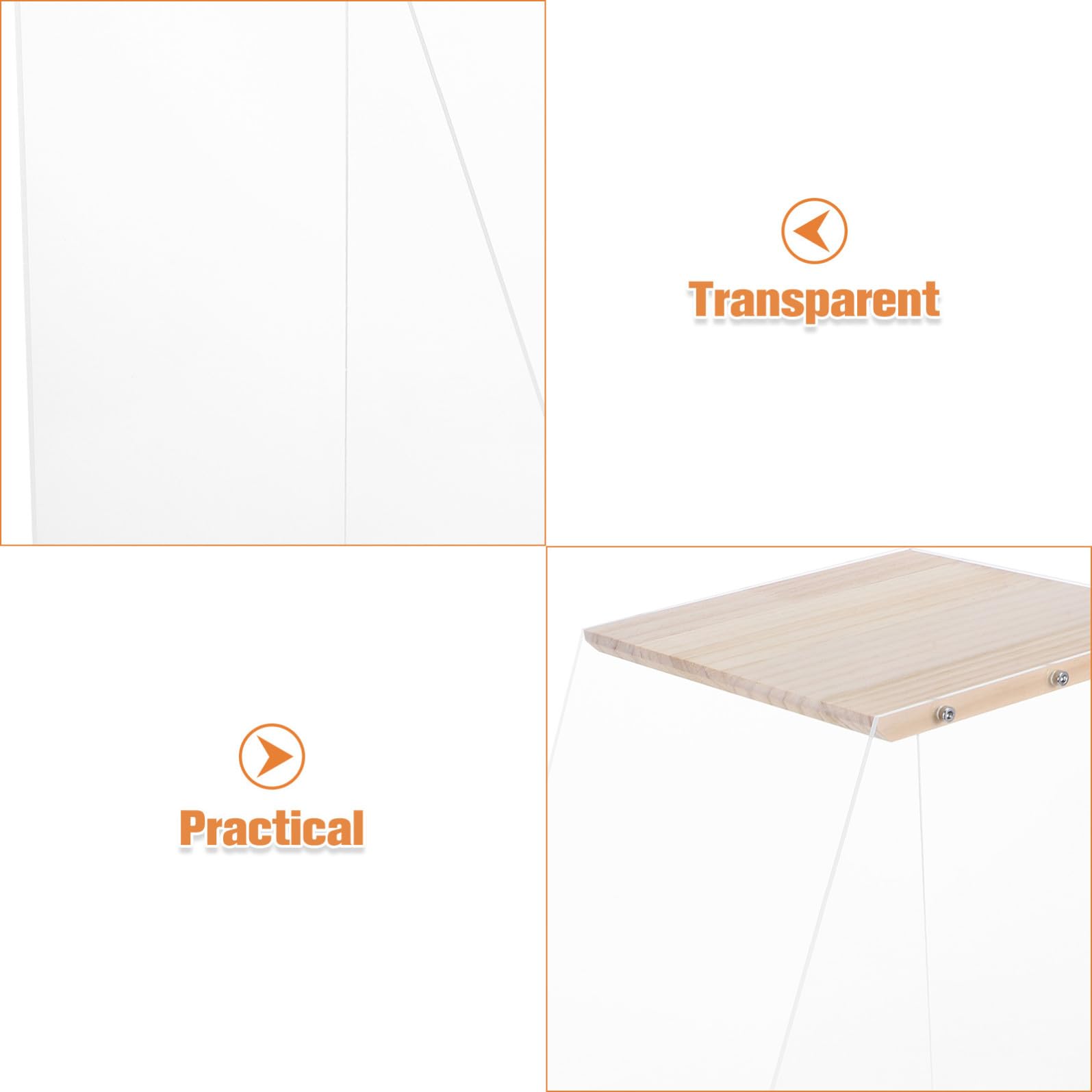 Veemoon Porta Vinili in Legno Trasparente con Scaffale per CD Custodia Multiuso per Dischi Cassette e Libri Organizer Compatto da Scrivania Supporto Solido per Esposizione e Protezione