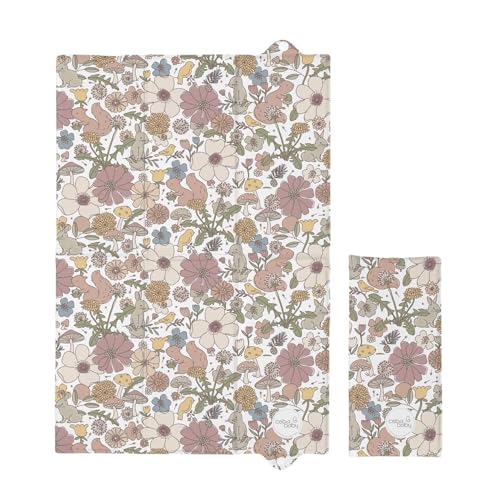 Portable Foldable Baby Travel Changing Mat | Soft, Waterproof, Compact Diaper/Nappy Changer | 40x60 cm (Garden)